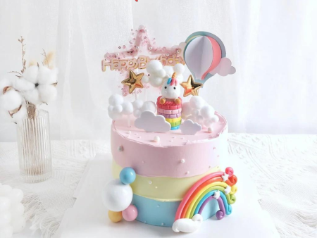 [PRE-ORDER] Yippii Unicorn Star Cake 6 Inch (With Toy) Supply