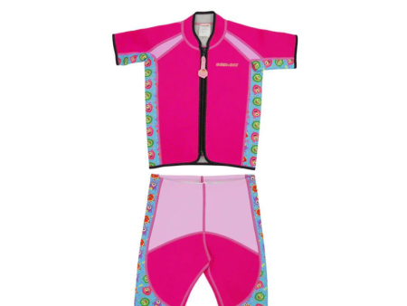 Cheekaaboo Twinwets Toddler Thermal Swimsuit UPF50+ Pink Monster For Sale