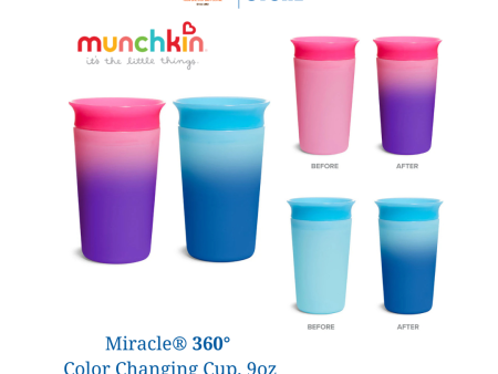 Munchkin Miracle® 360° Color Changing Cup, 9oz (12m+) For Sale