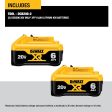 DEWALT 20V MAX* Battery, Premium 6.0Ah Double Pack For Sale