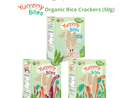 Yummy Bites Organic Rice Crackers 50g (7M+) Discount