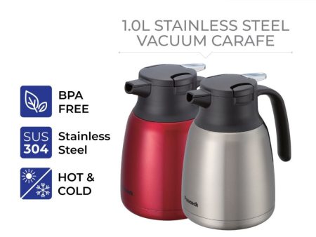 Peacock 1.0L Stainless Steel Vacuum Carafe Hot on Sale