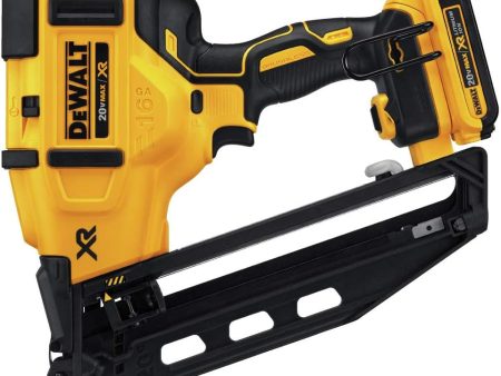 DEWALT 20V MAX* XR 16 Guage Angled Finish Nailer - Kit For Discount