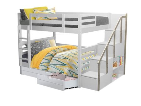 [PRE-ORDER] Snoozeland Snowberry Super Single Bunk Bed with Staircase and Underbed 3 Drawers Online Sale