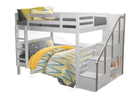 [PRE-ORDER] Snoozeland Snowberry Super Single Bunk Bed with Staircase Fashion