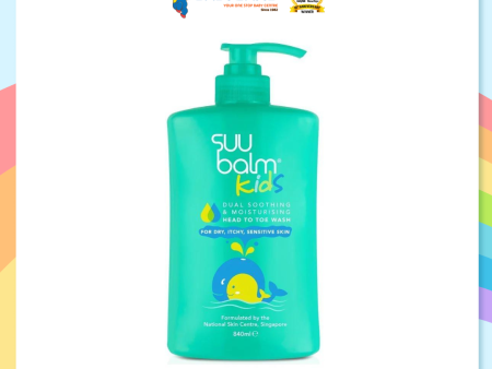 Suu Balm Kids Dual Soothing & Moisturising Head-to-Toe Wash (840ml) on Sale