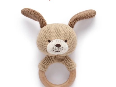 Purebaby - Organic Knitted Dog Rattle (0m+) Cheap