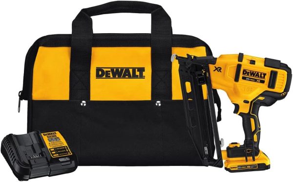 DEWALT 20V MAX* XR 16 Guage Angled Finish Nailer - Kit For Discount