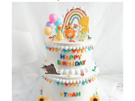 [PRE-ORDER] Yippii Two Tier Tiger Cake D 9 Inch + D 7 Inch (Toy) For Discount