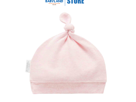 Purebaby Organic Knot Hat Pale Pink Melange Online