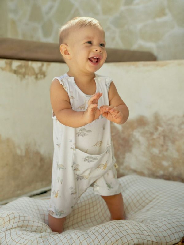 Joey&Mom Sleeveless Bamboo Romper (6-12m) Sale