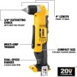 DEWALT 20V MAX* Lithium Ion 3 8 in. Right Angle Drill Driver (Tool Only) Hot on Sale