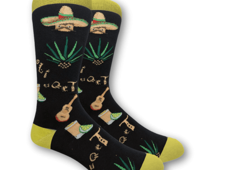 Tequila and Guitar Crew Socks Fashion