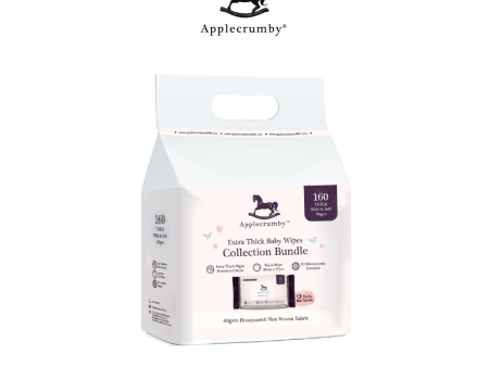 Applecrumby Extra Thick Honey Baby Wipes 80s (2 Packs Bundle) on Sale