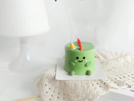 [PRE-ORDER] Yippii Mini Character Design Cake 3 Inch - Green Dinosaur Online now