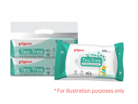 Pigeon Tea Tree Anti Bacterial Wet Tissues (100sx2) Discount