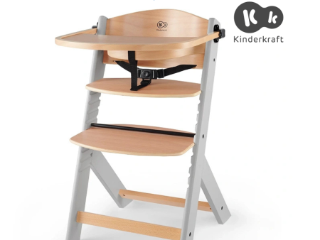 Kinderkraft High Chair ENOCK - Grey Natural (6m+) Fashion