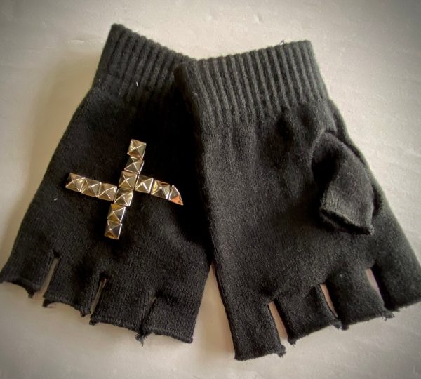 Studded Fingerless Gloves on Sale