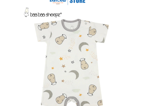 Baa Baa Sheepz Romper Short Sleeve Goodnight Baa Baa White Sale