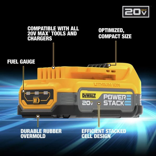 DEWALT 20V MAX* POWERSTACK Compact Battery For Discount