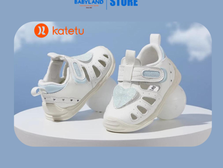 Katetu Crtartu Enchanting Butterfly Bow Soft Princess Sandals X3BE023 - White Blue on Sale