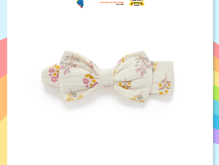 Purebaby Bow Headband - Posie Floral Fashion