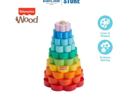 Fisher-Price Wooden Ring Stacker (18m+) Fashion