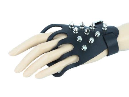 Bondage Leather Spike Stud Wristband Sale