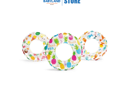 Intex 24in Lively Print Swim Rings IT 59241NP (random print) (6-10yrs) on Sale