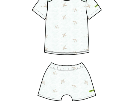 Hamako Tencel Baby Kids Short Set Whispering Wings For Discount