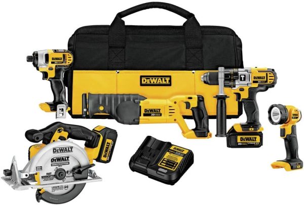 DEWALT 20V MAX* Cordless Drill Combo Kit, 5-Tool Sale