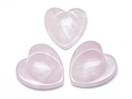 Rose Quartz Heart Worry Stone for Emotional Trauma For Cheap