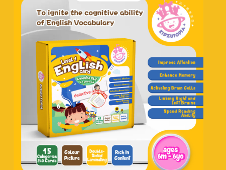 KidZutopia Early Learning Flashcard Book - English Level 1 Hot on Sale