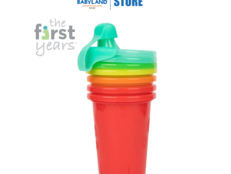 The First Years 6874 Take & Toss Spill-Proof Sippy Cups 10oz, 4 pack (9m+) For Sale