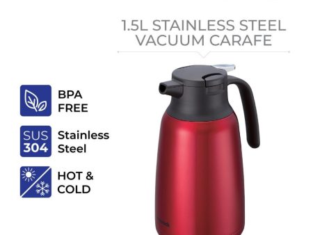 Peacock 1.5L Stainless Steel Vacuum Carafe Discount