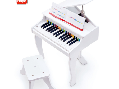 Hape 0338 Deluxe Grand Piano - White (3y+) Hot on Sale