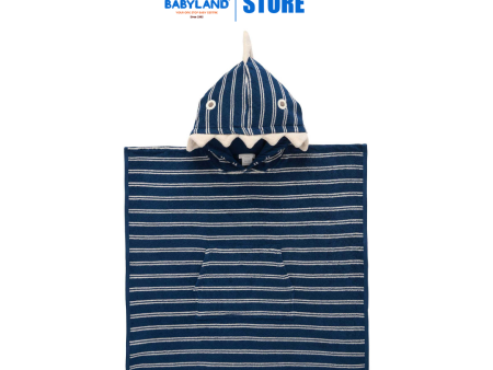 Purebaby Organic Hooded Animal Towel - Marine Stripe Supply