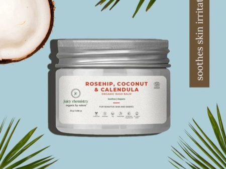 Juicy Chemistry Organic Rosehip, Coconut, and Calendula Rash Balm 25g Online Hot Sale