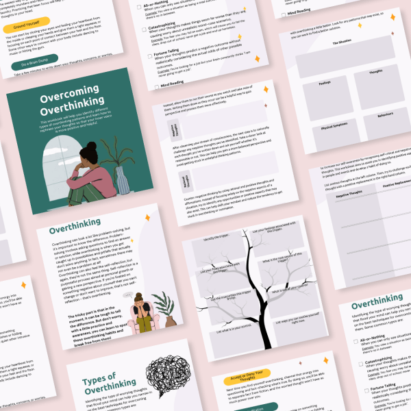 Overcoming Overthinking Workbook (+ Printable Worksheets) on Sale