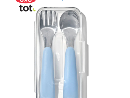 Oxo Tot On-The-Go Fork & Spoon Set - Dusk Sale