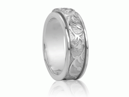 Rose Sterling Silver Spin Ring Fashion