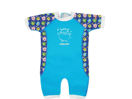 Cheekaaboo Warmiebabes Baby & Toddler Thermal Swimsuit UPF50+ Blue Monster Online Hot Sale