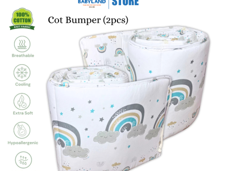 Bumble Bee Baby Cot Bumper (2pcs) (Knit Fabric) Fashion