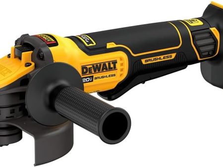 DEWALT 20V MAX* 4-1 2 in. - 5 in. Brushless Cordless Paddle Switch Angle Grinder with FLEXVOLT Advantage (Tool Only) Discount