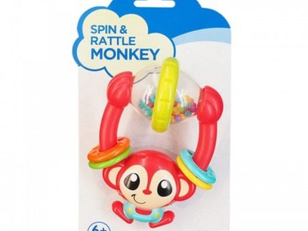 Hap-P-Kid Little Learner Baby Shake Rattle - Monkey (6m+) on Sale