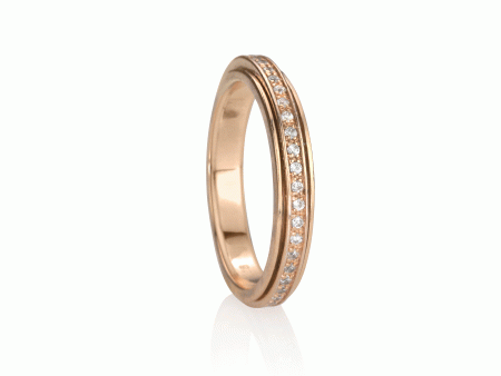 Lunar 14K Rose Gold Vermeil Meditation Ring For Cheap