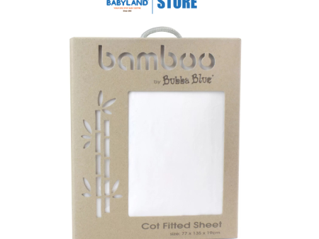 Bubba Blue Bamboo Cot Fitted Sheet (77x135x19cm) Online now