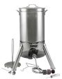 Turkey Fryer Kit, 58,000 Btu, Propane, Stainless Steel, Silver Online Hot Sale