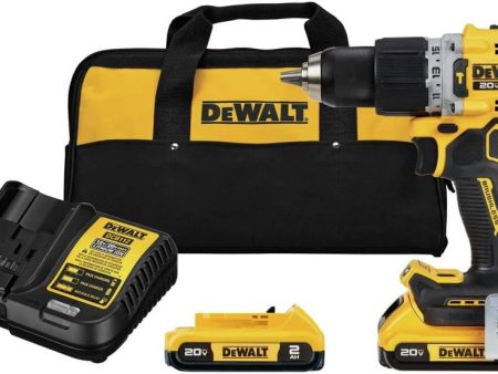 DEWALT 20V MAX* XTREME Cordless Brushless 1 2 in Hammer Drill Kit (2) Lithium Ion Batteries with Charger Supply