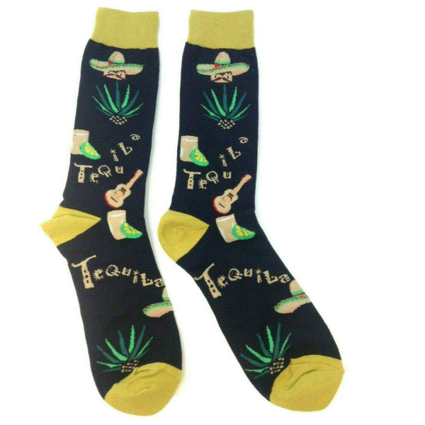 Tequila and Guitar Crew Socks Fashion